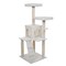 Pet Adobe Pet Adobe Cat Tree House, Multi-Level, Scratching Posts, Condos, and Perches, 50-inches Tall, White 311020WIK - alternate 5